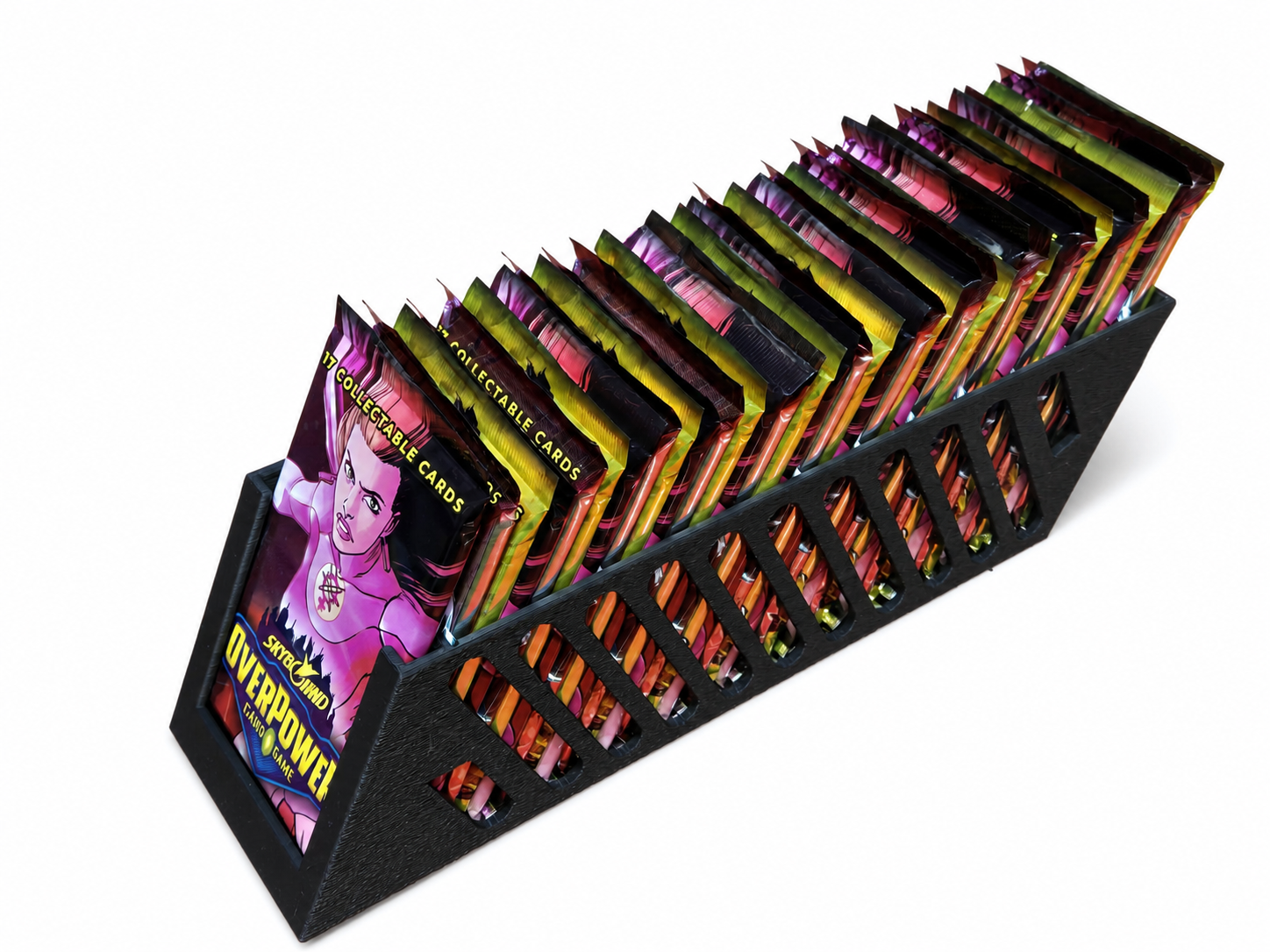 Card holder, loaded, angle 2