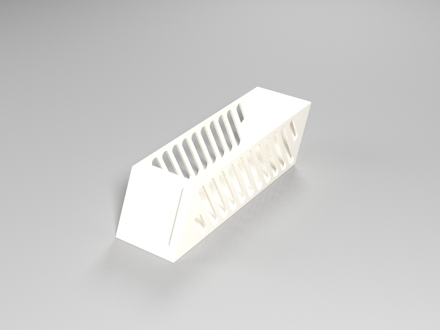 Trading card display rack, rendered