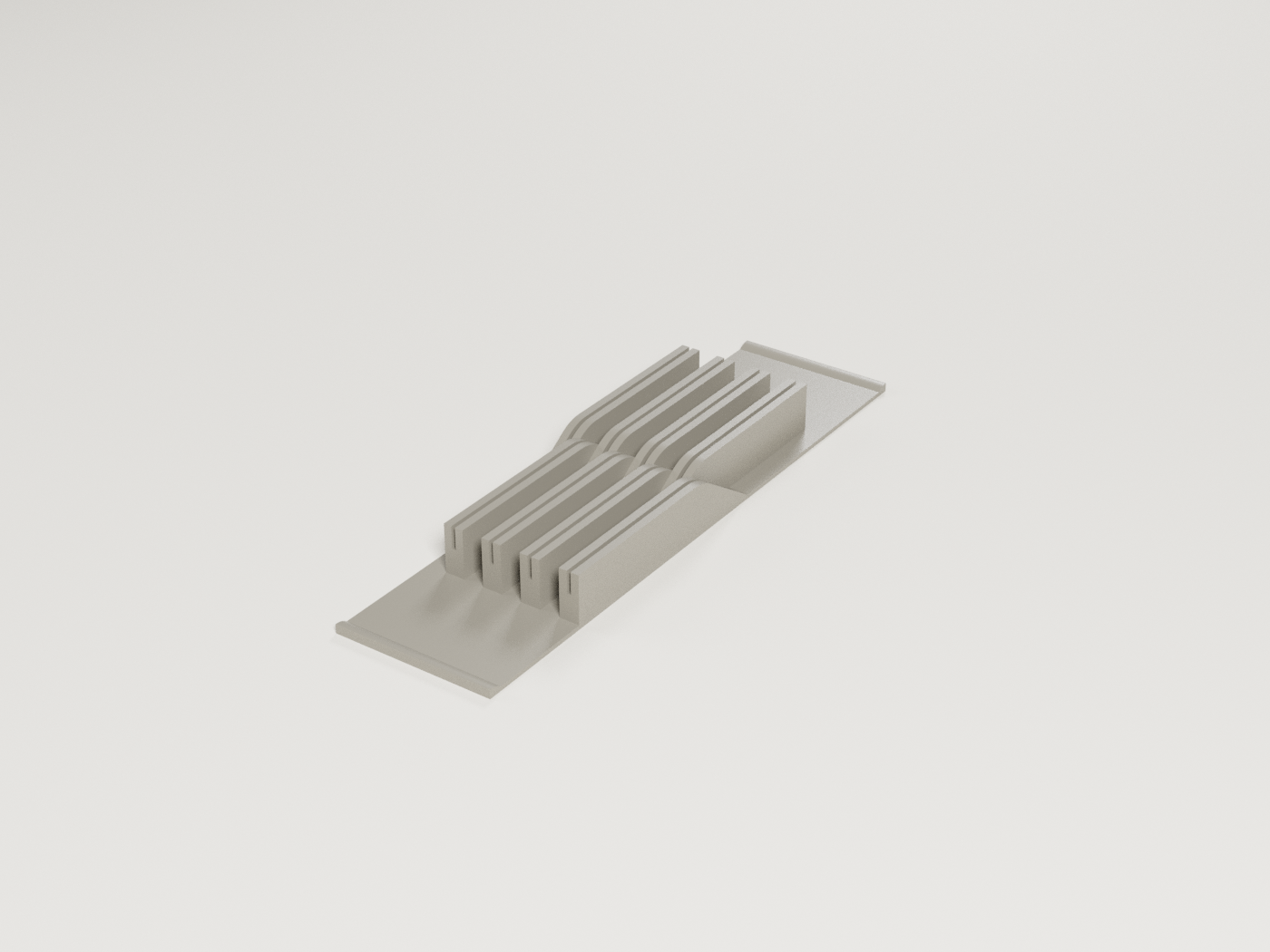 Steak knife holder, rendered